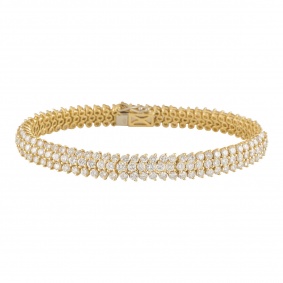 Yellow Gold Diamond Bracelet 10.20ct G+/VS+ Yellow Gold Diamond Bracelet 10.20ct G+/VS+